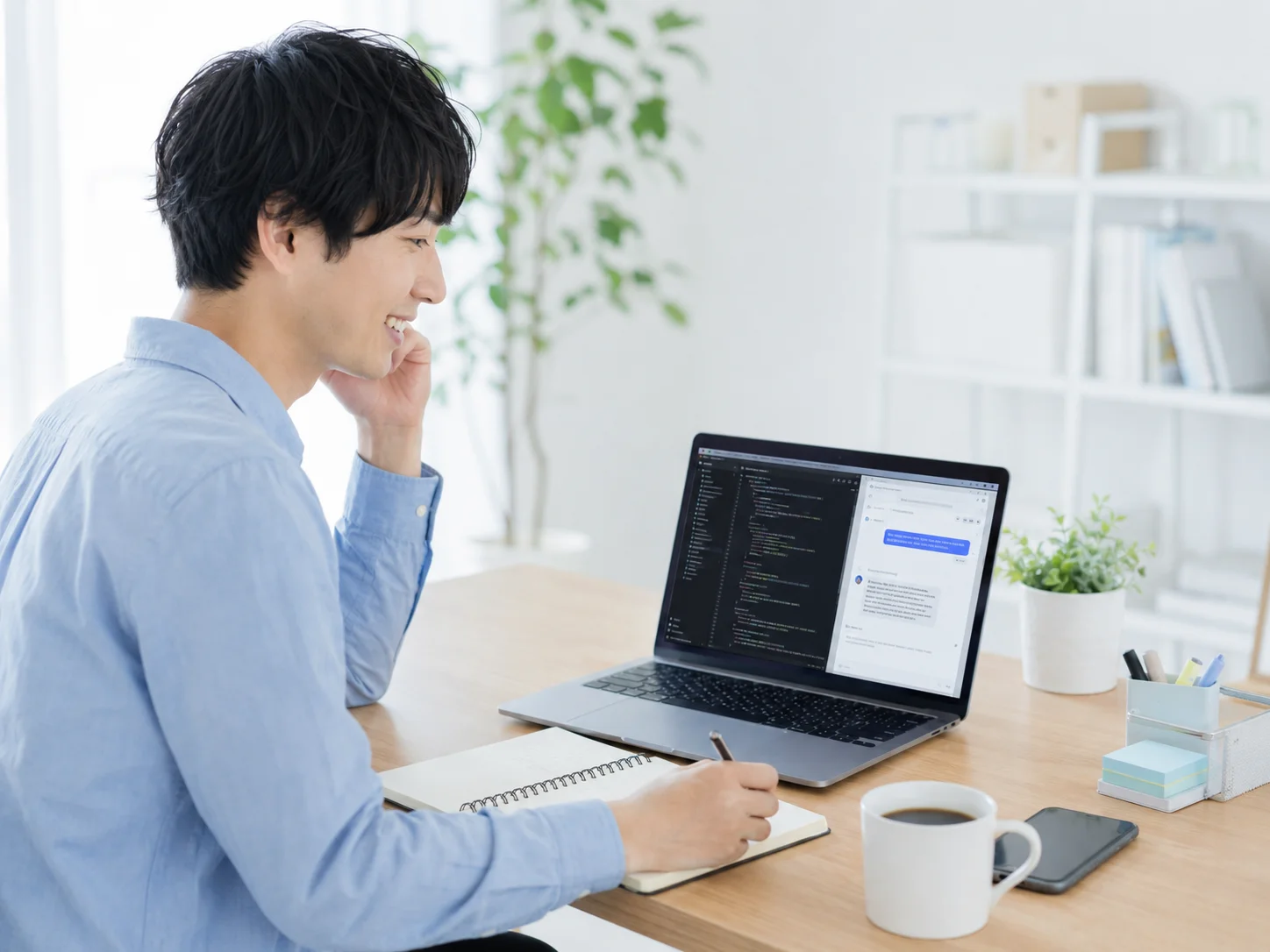 AI時代の学習イメージ - チームでノートPCを囲んで学ぶシーン